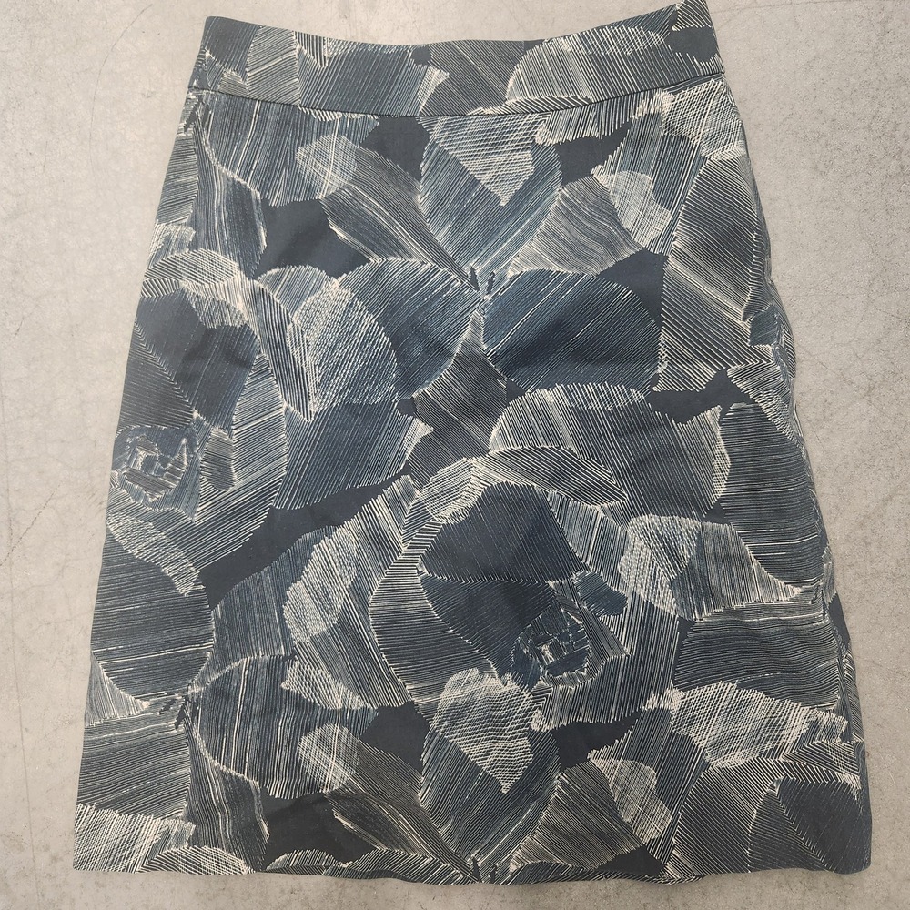 BOSS Hugo Boss Women Sheath Skirt Blue Abstract‎ Print Knee Length US 4